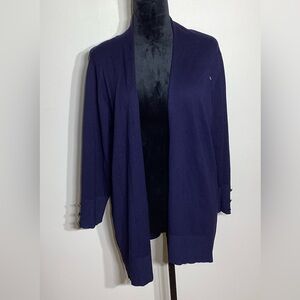 Cyrus Women’s Navy Blue 1/2 Sleeve Open Cardigan Size 2X
